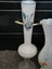 Vintage Glass vase white w flowers italy or coloured flowers or striped Gold Carousel 3