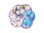 Elinfant Waterproof 10cm Bamboo Breastfeeding Pad Reusable Nursing Pads 6pcs Carousel 6