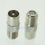 Connector adapter F type to TV Plug male PAL X 2 RC7 Carousel 1