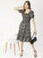 Moomaya Solid Square Neck Tiered Dress, Knee Length Flared Smocked Summer Carousel 3