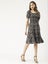 Moomaya Solid Square Neck Tiered Dress, Knee Length Flared Smocked Summer Carousel 7