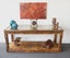 Large Hand Carved Side Table With Hand Painted Inserts Carousel 3