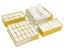 Set of 4Pcs Foldable Bra Storage Box Underwear Closet Organizer Kit Yellow Carousel 1