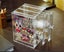 Acrylic Jewelry Storage Box Earring Display Stand Organizer Holder with 3 Vertic Carousel 7