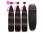 100 Human Hair Bundles 4x4 Lace Closure Brazilian Straight Hair Weave 3 Bundles Carousel 3