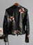 Floral Print Embroidery Faux Soft PU Leather Jacket Carousel 3