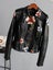 Floral Print Embroidery Faux Soft PU Leather Jacket Carousel 4