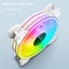 ARGB WHITE FAN COOLMOON WF1 PC 120mm Fan 5V 3Pin ARGB PWM PC Fan Carousel 4