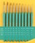 10 pcs Miniature Hook Line Pen art painting brushes weasel hair paint Carousel 3