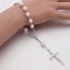 Catholic Rosary Bracelet White Pearl Christ Cross Jesus Our Lady Bracelet Carousel 3
