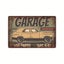 Vintage Garage Service Open Metal Plaque Tin Sign Carousel 7