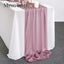 Sheer Chiffon Luxury Solid Colorful Table Runner Blue Rustic Boho Carousel 3