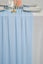 Sheer Chiffon Luxury Solid Colorful Table Runner Blue Rustic Boho Carousel 4