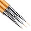 3Pcs French Stripe Nail Art Liner Brush Set 3D Tips Line Stripes DIY Carousel 6