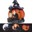 Halloween Witch Pumpkin House Ornament Creative Luminous Resin Crafts Carousel 2
