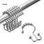 12 Pcs Stainless Steel Curtain Hooks Rollerball Shower Curtain Rings Carousel 6