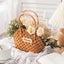 23*11*25cm Hand-woven Rattan Flower Basket Household Flower Storage Carousel 5