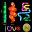 6pcs Pop Tubes Lighted LED Sensory Toys Party Supplies Carousel 5