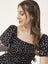 Moomaya Women Solid Cotton Short Sleeves Crop Top, Smocked Casual Peplum Carousel 4