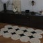 Vintage Tufting Black White Rug Soft Fluffy Bedside Bedroom Carpet Carousel 4
