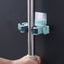 Self-Adhesive Mop Holder Bathroom Wall Hanging Mop Clip Hook Broom Carousel 4