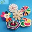 6pcs/set White Wood Gyro Toy for Children DIY Handmade Painted Toy Carousel 1
