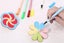 6pcs/set White Wood Gyro Toy for Children DIY Handmade Painted Toy Carousel 5