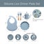 5pcs Baby Silicone Feeding Training learning Tableware Fork Spoon Cup Carousel 4