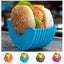 Newest Burger Holders Reusable Silica Gel Sandwiches Holder Box Beef Carousel 3
