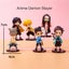 6PCS/Lot Anime Demon Slayer Figure Kimetsu No Yaiba Model Q Cute 7CM Carousel 6