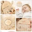 7pcs/set Wooden Baby Monthly Milestone Cards Tassel Double Sided Carousel 7