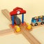 Wooden Railway Track Accessories Gas Station Train Cross Road Block Carousel 3