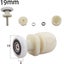 4PCS 19/23/25mm Diameter Shower Glass Sliding Door Hanging Wheel Carousel 3