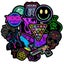 10/30/50/100PCS Cartoon Neon Light Graffiti Stickers Aesthetic Car Carousel 3
