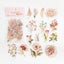 30 Pcs Transparent Waterproof Stickers Set Vintage Plants Flowers Carousel 1