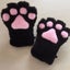 Cat Paw Gloves Winter Cute Cartoon Cat Girl Open Finger Gloves Carousel 1