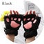 Cat Paw Gloves Winter Cute Cartoon Cat Girl Open Finger Gloves Carousel 3