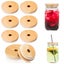 6Pcs 70/86mm Bamboo Lids for Mason Jars Wooden Jar Lids Reusable Carousel 2