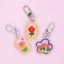 New Fashion Sweet Tulip Keychain for Women Girls Trinket Acrylic Love Carousel 6