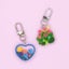 New Fashion Sweet Tulip Keychain for Women Girls Trinket Acrylic Love Carousel 7