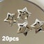 50/10pcs Silver Star Hairpins for Women Stars Filigree Metal Snap Carousel 1