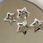 50/10pcs Silver Star Hairpins for Women Stars Filigree Metal Snap Carousel 6