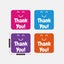 500pcs/roll Thank You Stickers Roll, 2.5x2.5cm Thank You Stickers Carousel 2