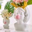 Nordic resin vase white flowerpot cute girl blowing bubble sculpture Carousel 2