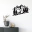 Metal Deer Wall Art Signs Forest Mountain Cabin Decor Black Cutout Carousel 2