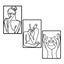 3 Pieces Set Minimalist Abstract Woman Shape Metal Signs Nordic Style Carousel 1