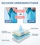 100PC Underarm Sweat Pads Absorb Liners Gasket Armpit Stickers Anti Armpits Pads Carousel 3