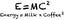 E=mc2 Energy Milk Coffee Funny White Sweater Mens Sweatshirt Jumper Carousel 3