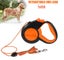 Retractable Dog Leash 5m, Dog Leash with Reflective Tape Design - Orange Carousel 2