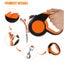 Retractable Dog Leash 5m, Dog Leash with Reflective Tape Design - Orange Carousel 3